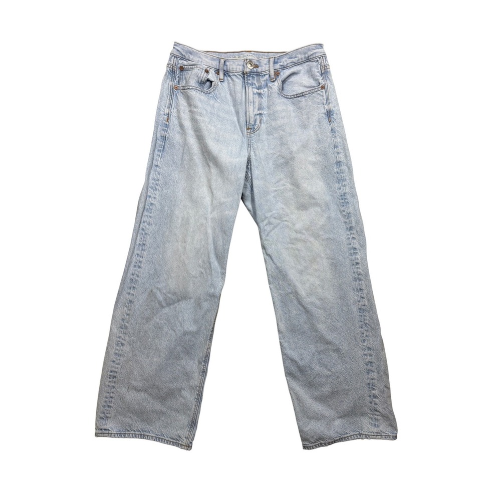 American Eagle 90s Wide Leg Light Wash Jeans Size 12 Regular